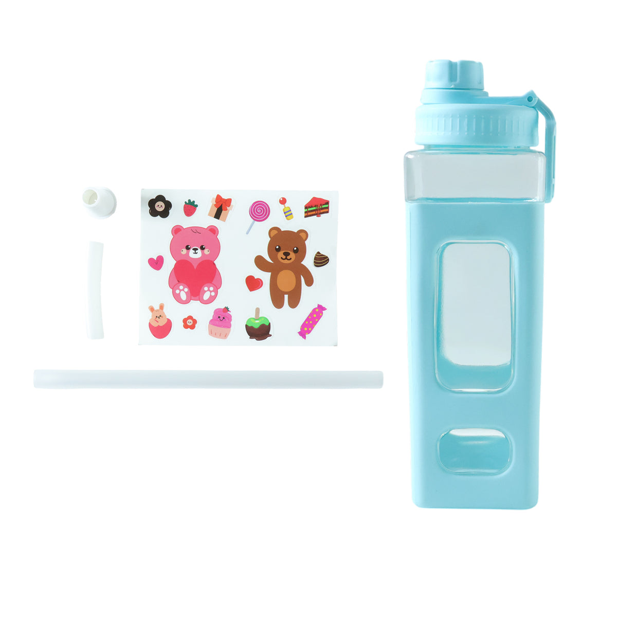 900ml Leakproof Plastic Water Bottle Large Capacity Flip Lid