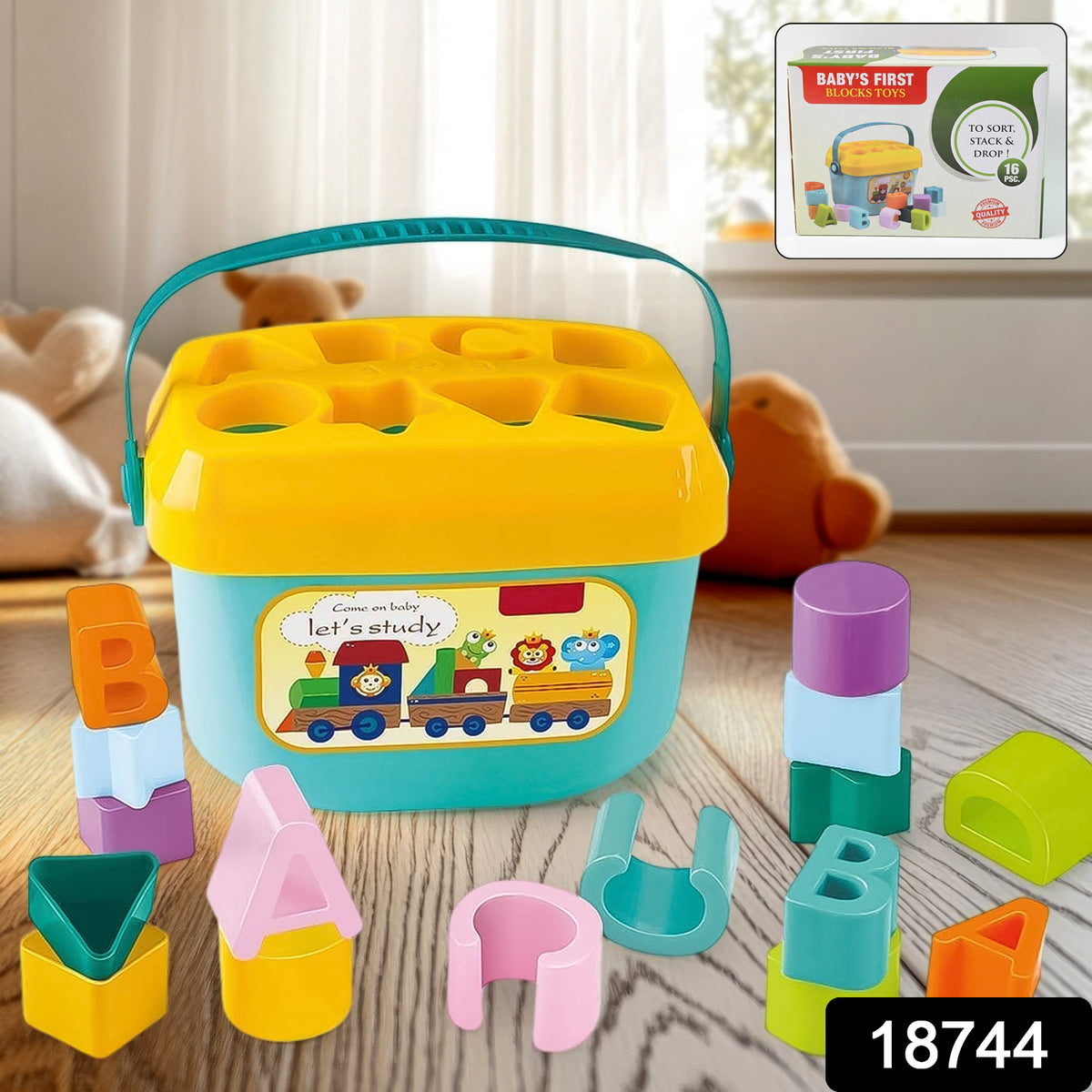 Baby Shape Sorter Toy â Geometric Stacking Blocks | Little Learners