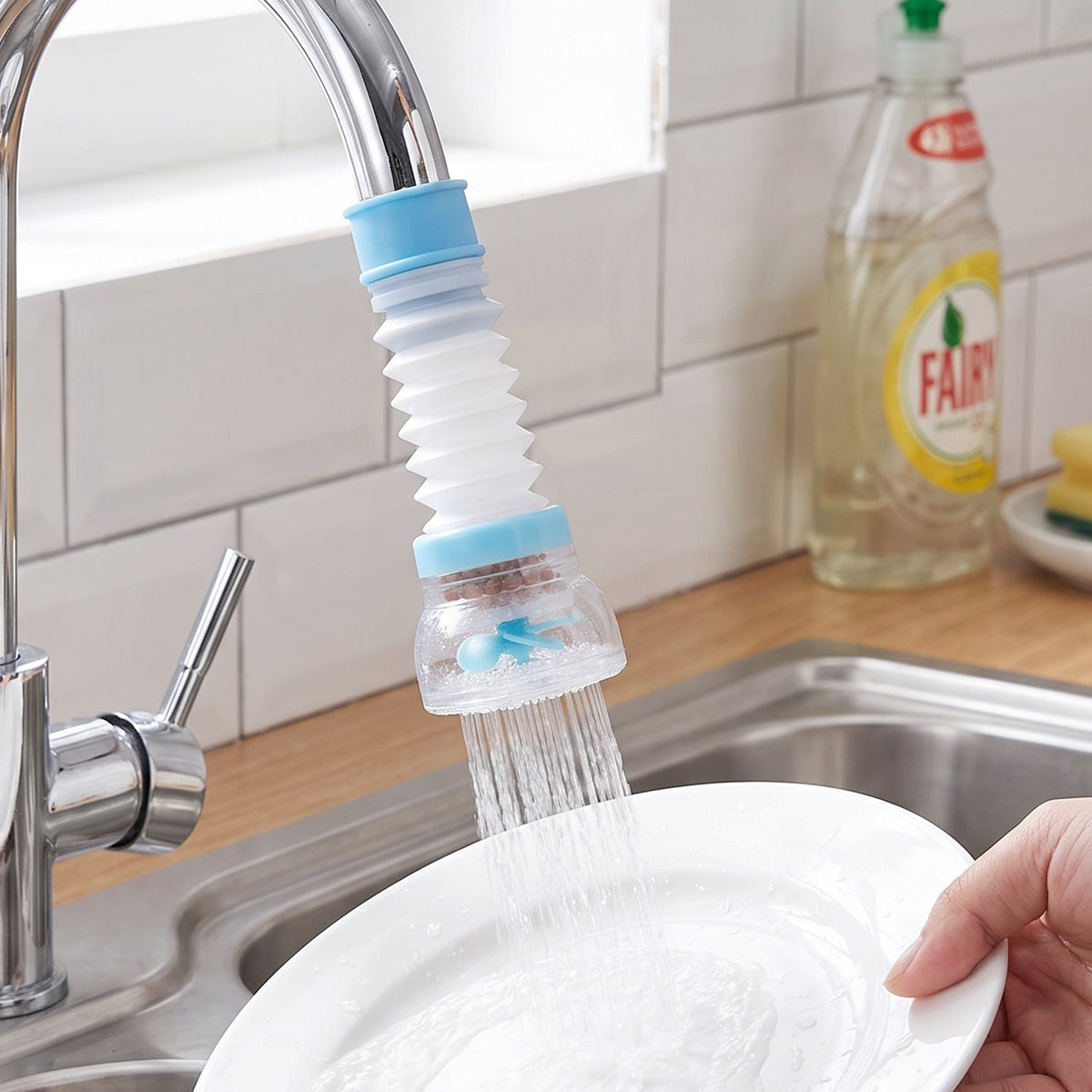 Plastic Faucet Water Filter Aerator for Kitchen Sink Splash-Free Tap Use