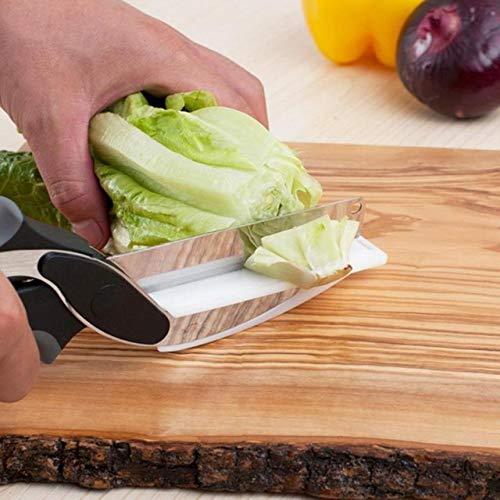 2 in 1 Clever Cutter with Stainless Steel Blade and Cutting Board