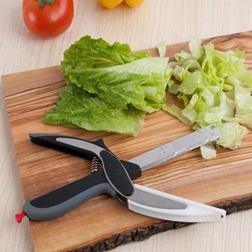 2 in 1 Clever Cutter with Stainless Steel Blade and Cutting Board