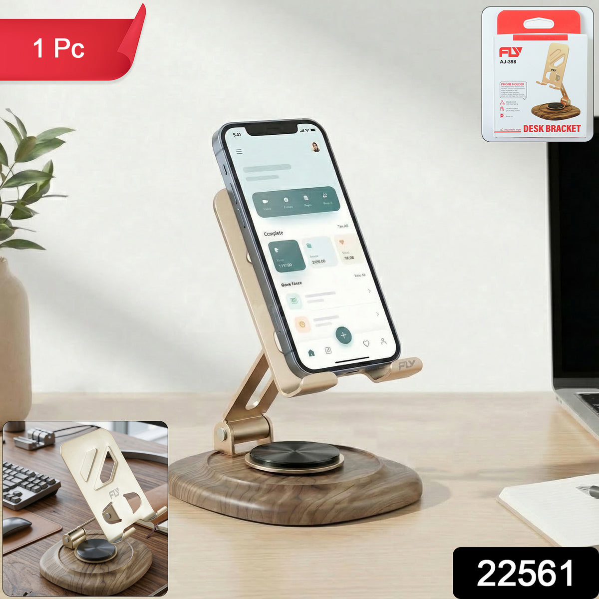 Adjustable Mobile Phone Stand â Sturdy & Compact Workspace Accessory