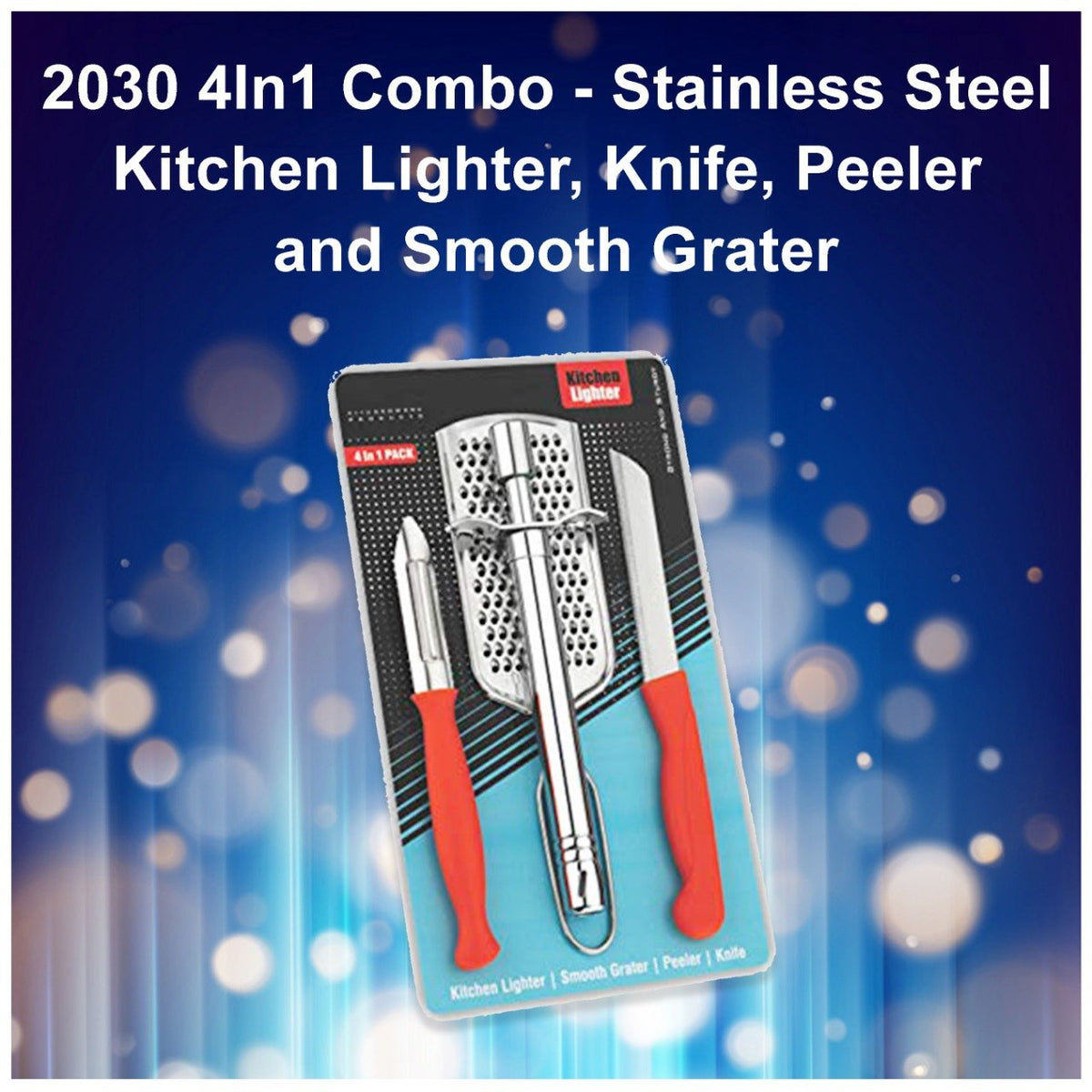 4-in-1 Kitchen Tool Set â Stainless Steel Combo | CookAura