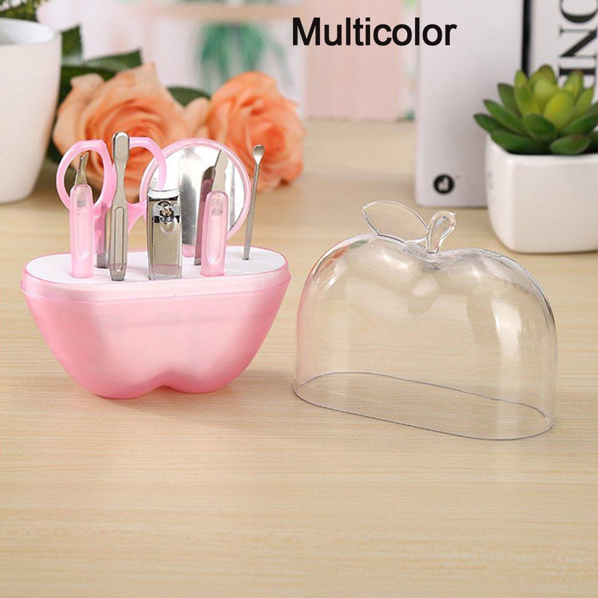 Apple Shape Manicure Set â 8-in-1 Stainless Steel Kit | Indo Glow