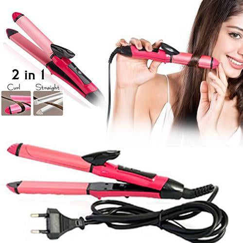 2-in-1 Hair Straightener & Curler â Ceramic Plates | Calm & Curl