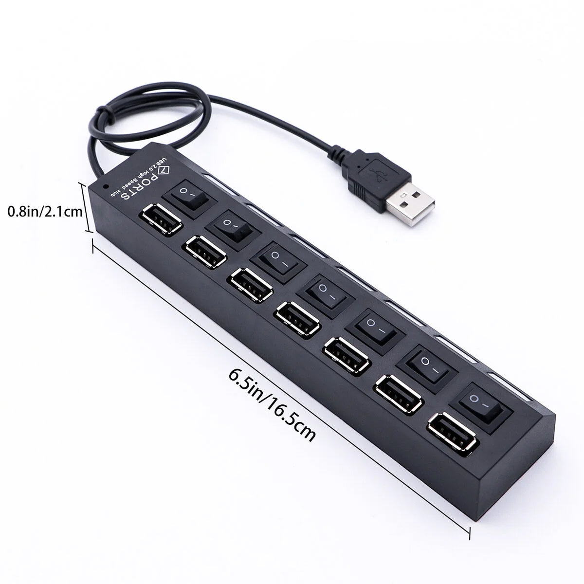 7 Port USB Hub â 7-in-1 Individual Switches, LED Indicators | Compshop