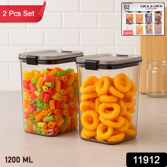 1200 ML Airtight Food Storage Container Set â 2 Piece Durable Plastic