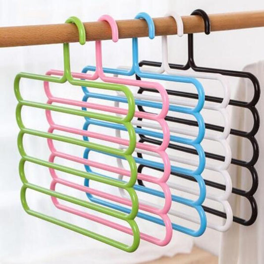 Space Saving Hanger â 5-Layer Multipurpose Plastic | GlimmerHome