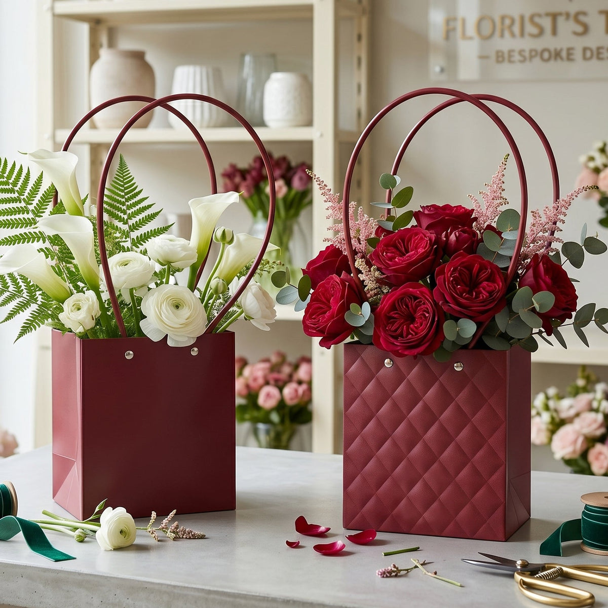 Foldable Flower Packaging Bag â Reusable and Water-Resistant