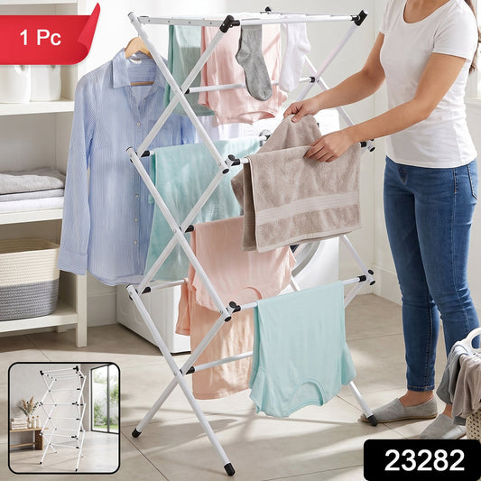 Metal Foldable Clothes Drying Rack â 3 Tier Portable Stand