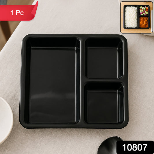 3-Compartment Meal Serving Tray â Durable & Easy-Clean Plate