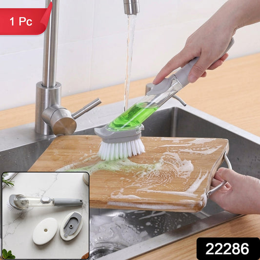 3 In 1 Liquid Soap Dispenser Dish Cleaning Brush for Kitchen Sink