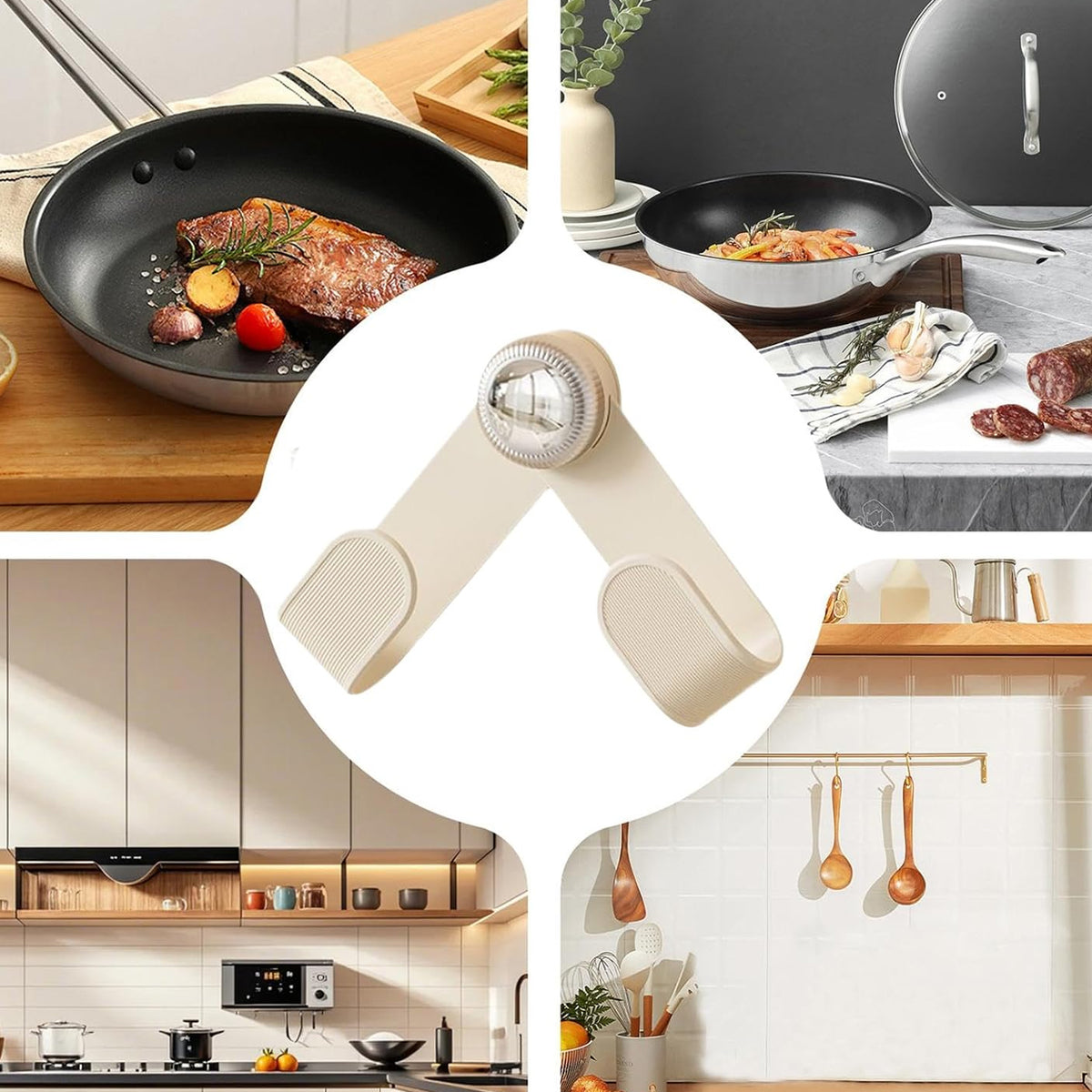 Adjustable Kitchen Pot Lid Holder â Space-Saving & Heat Resistant