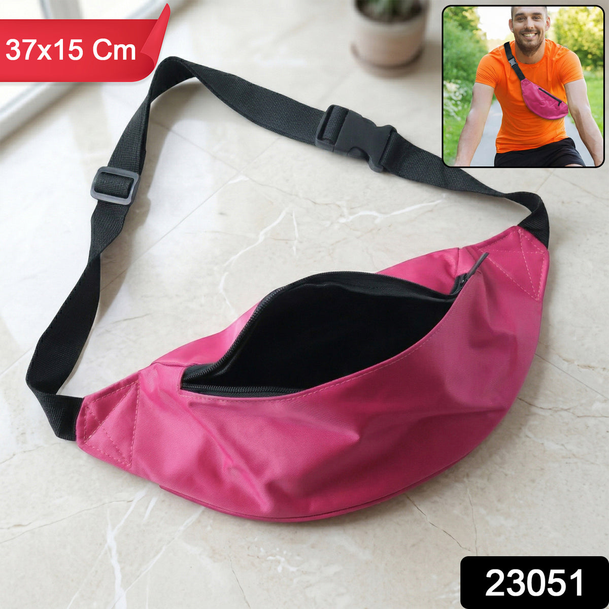 Adjustable Travel Waist Bag â Secure Zipper & Lightweight Design