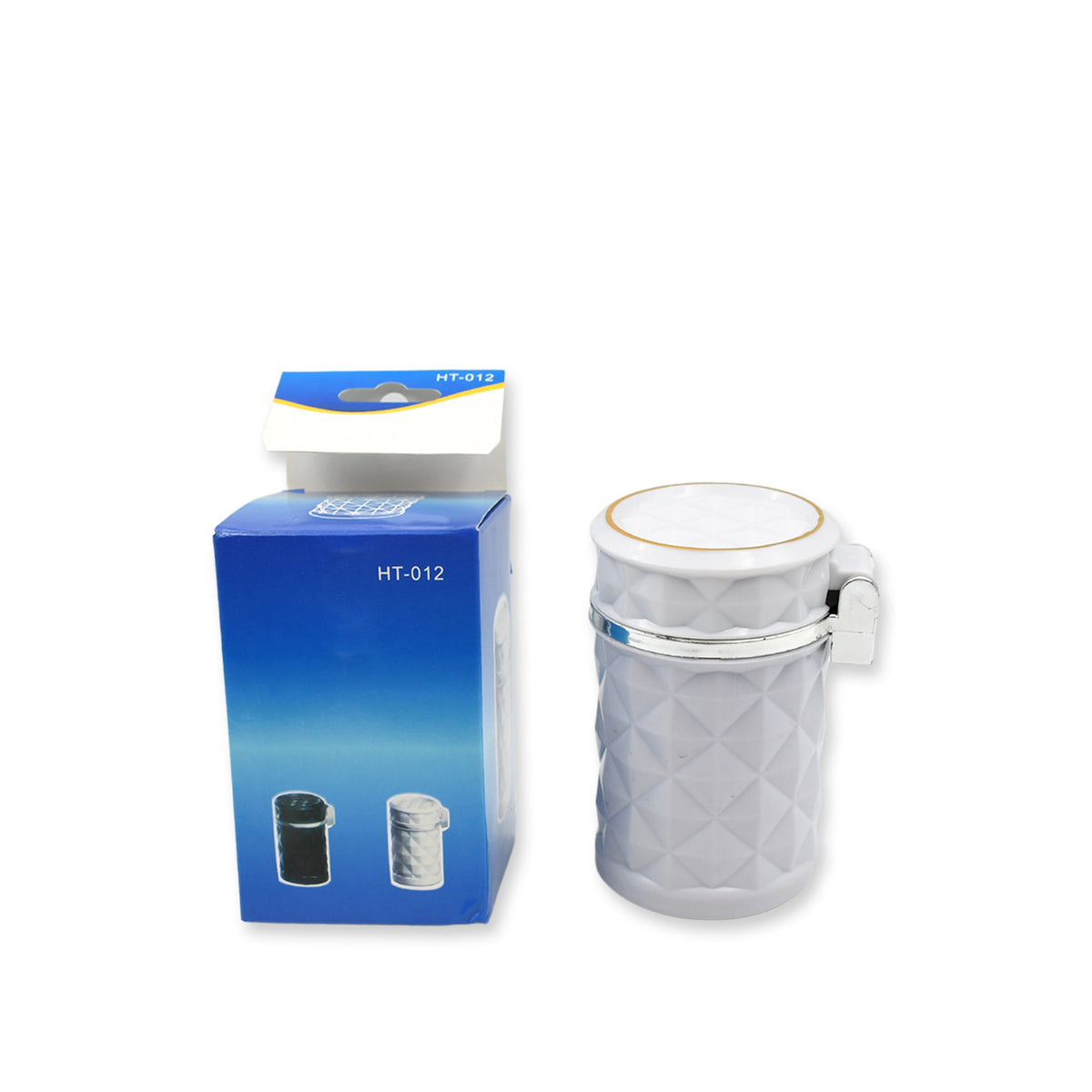 Car Cupholder Ashtray â LED Light, Lid & Portable Bin | Velvet Wheels
