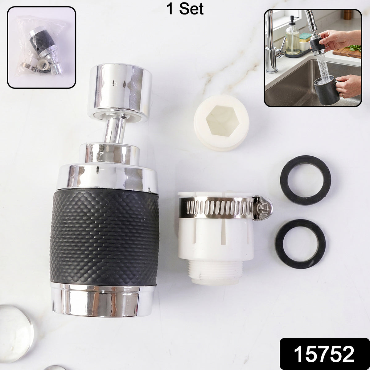 Kitchen Faucet Sprayer â 360Â° Rotatable & Water-Saving Nozzle