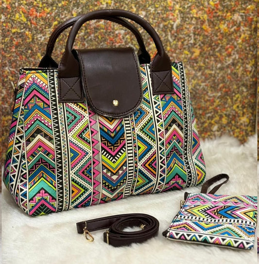 Printed Cotton Womens Hand Bag