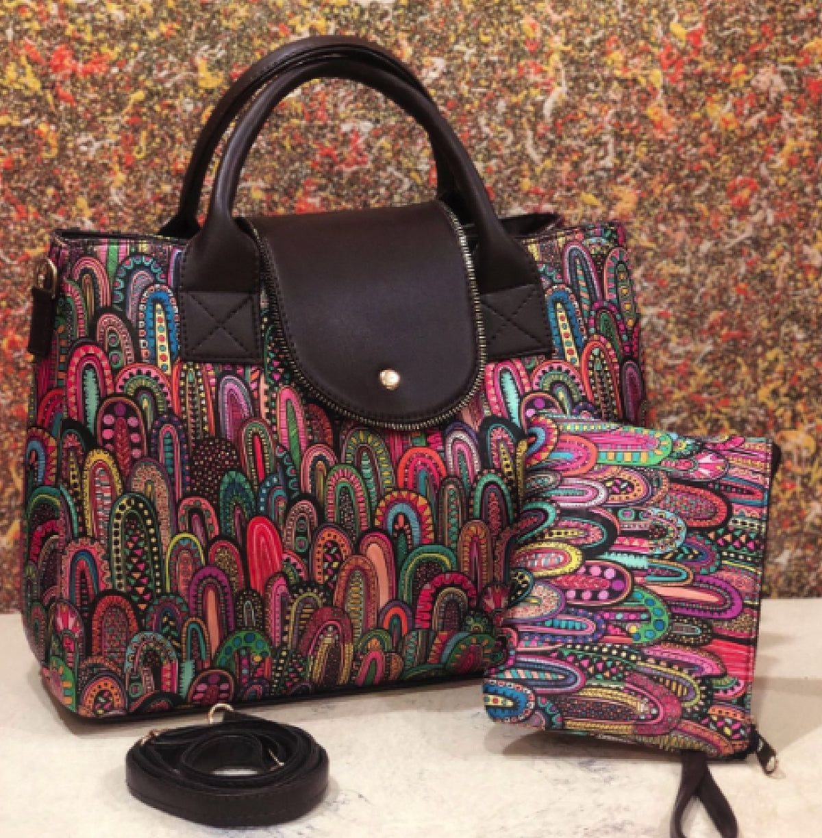 Pu Leather handbag cum sling