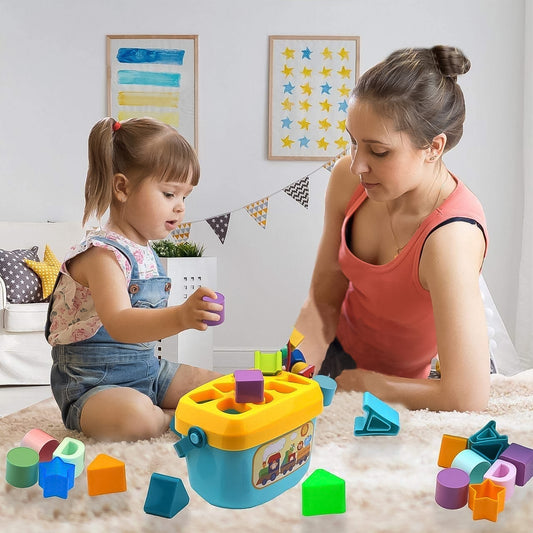 Baby Shape Sorter Toy â Geometric Stacking Blocks | Little Learners