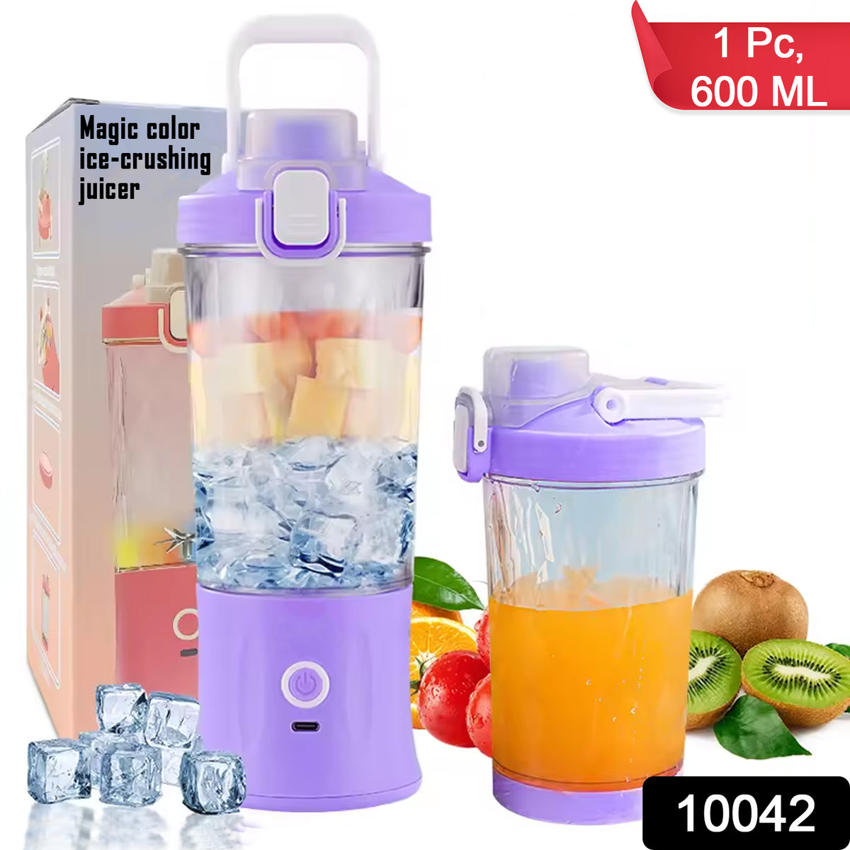 Portable Juicer â USB Rechargeable, 8 Blades & 600ml | Indo Glow