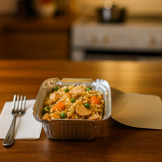250 ml Disposable Aluminium Food Containers with Lids â Leak-Resistant Pack of 25