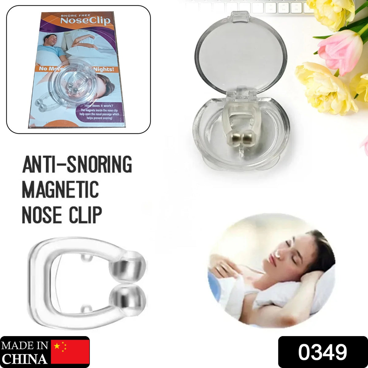 Anti-Snore Nose Clip â Silicone Magnetic Relief for Snoring