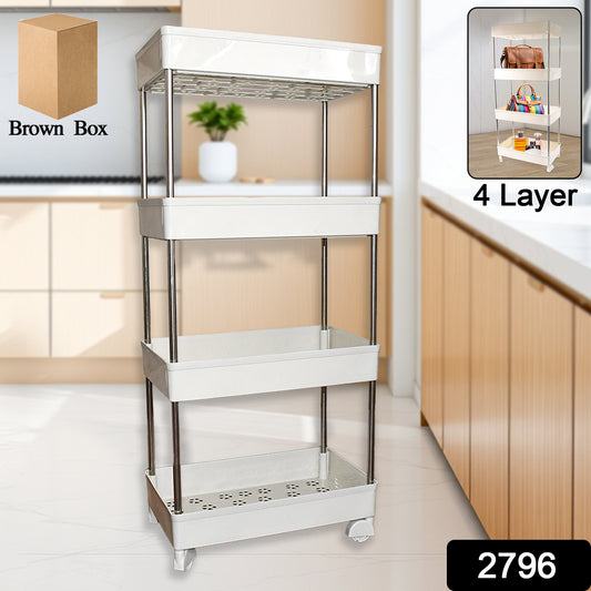 4 Layer Kitchen Rack â Durable Steel & Plastic Storage