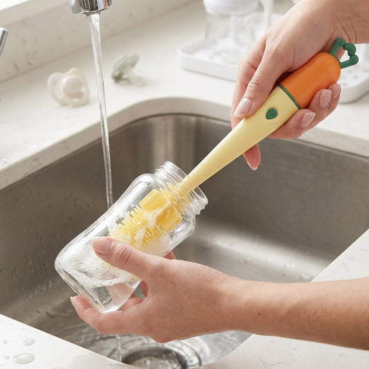3 in 1 Bottle Cleaning Brush â Gentle & Reusable with Silicone Head