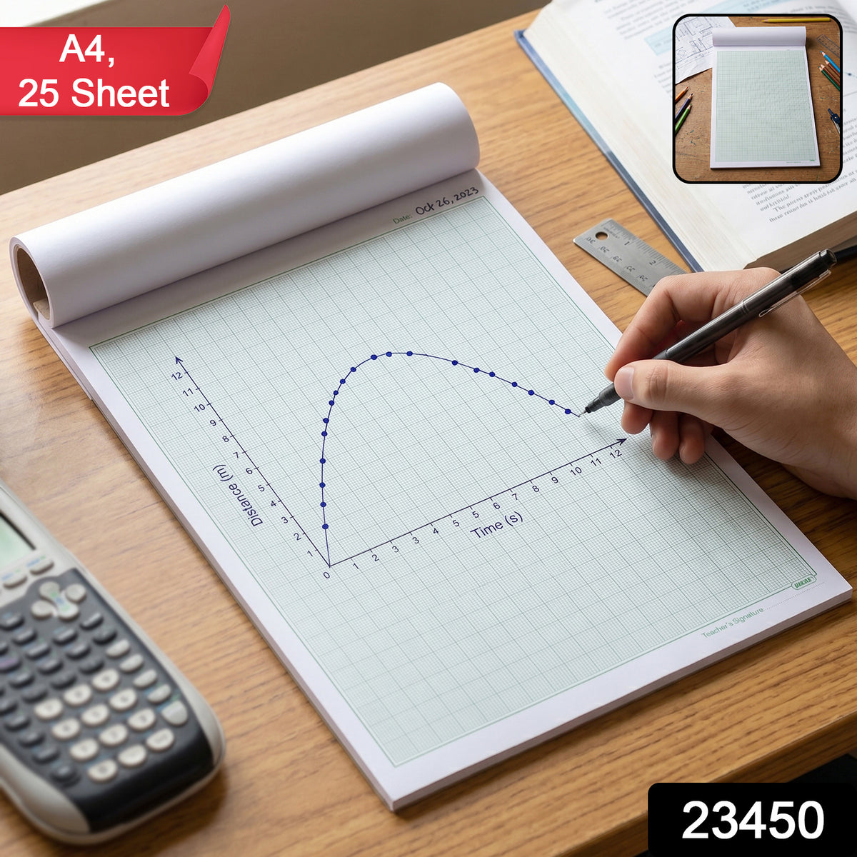 A4 Graph Paper Pad â Precise 1mm Square Grid for Technical & Academic Use