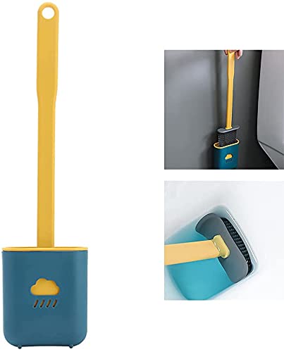 Silicone Toilet Brush â Quick-Dry Holder, Flexible Bristles | Velvet Wipe