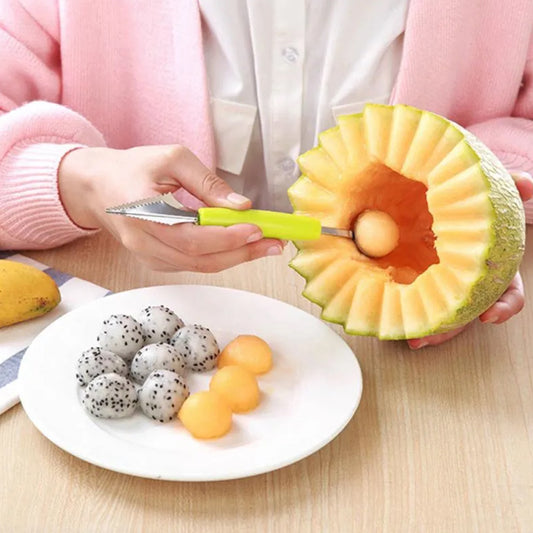 Fruit Carving Tool Kit â Stainless Steel Peeler & Scooper | Quickslice