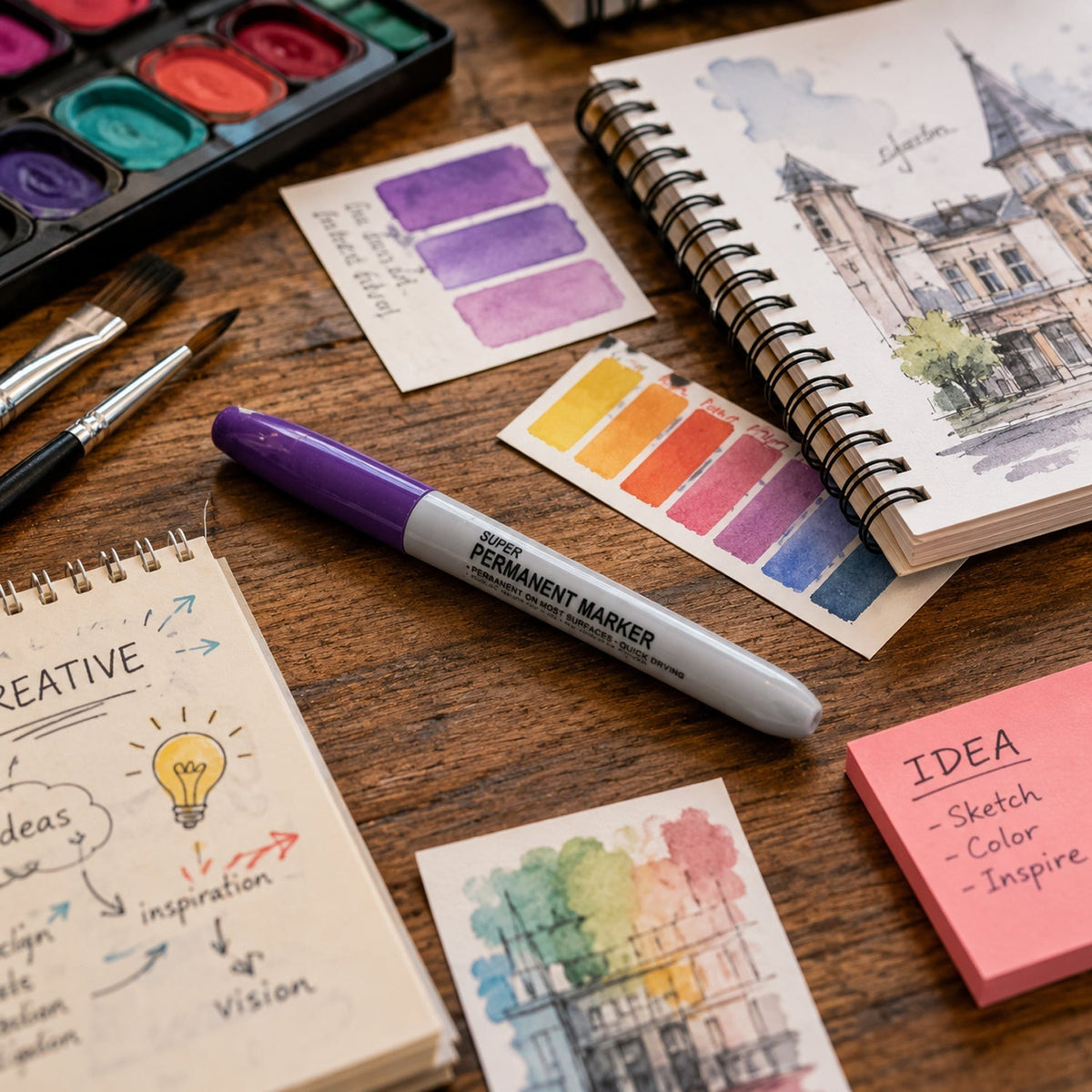 Permanent Marker â Waterproof, Quick-Dry Multicolor Writing Pen