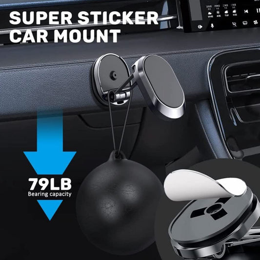 Magnetic Car Phone Holder â 360Â° Rotating Metal Mount | Deodap