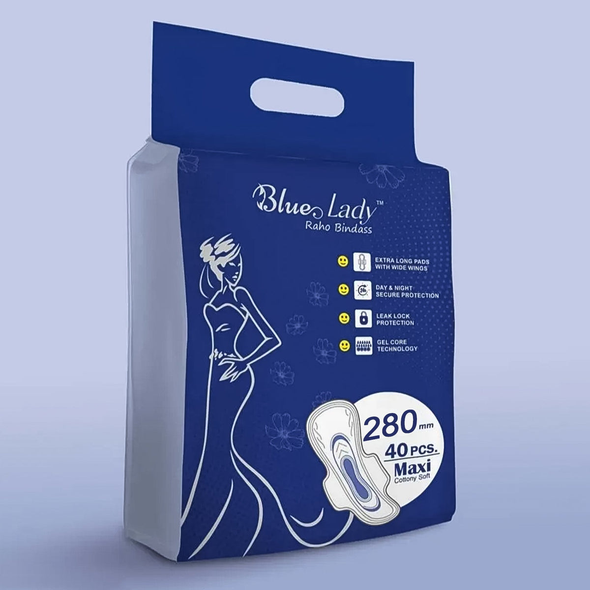 280mm Sanitary Pads â Extra Long, 40-Pack | Beautiful Basics