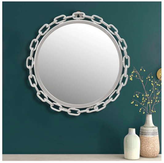 1 Chained Mirror Decorative Mirror (Round)