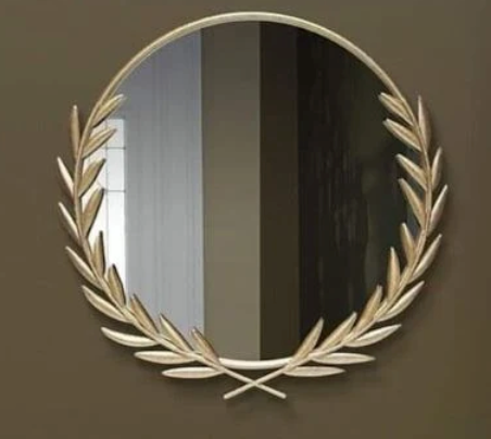 01.Metalkart Special Simple Leafy Wall Mirror