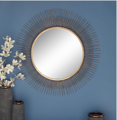 01.Metal Starburst Wall Mirror