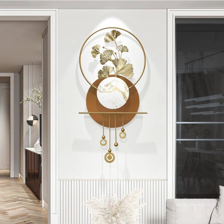 01. Set Of Circle With Flower Wall Decor