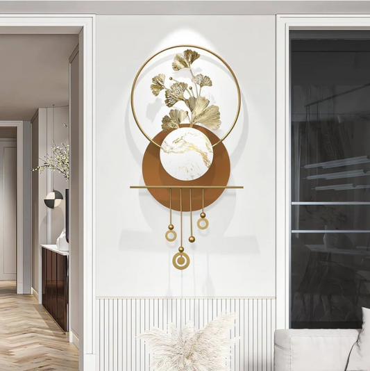 01. Set Of Circle With Flower Wall Decor
