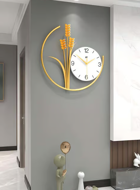 Half Moon Wall Clock 16 Inches Iron Powder Coated Rust Free