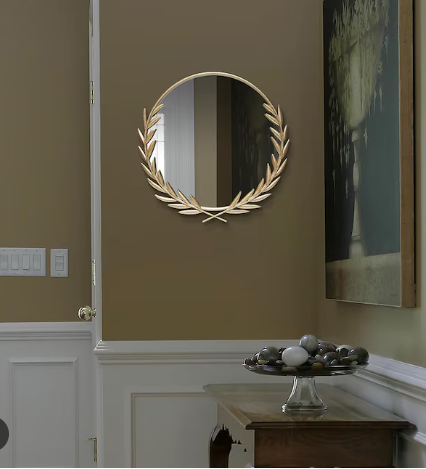 01.Metalkart Special Simple Leafy Wall Mirror