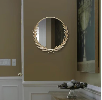 01.Metalkart Special Simple Leafy Wall Mirror