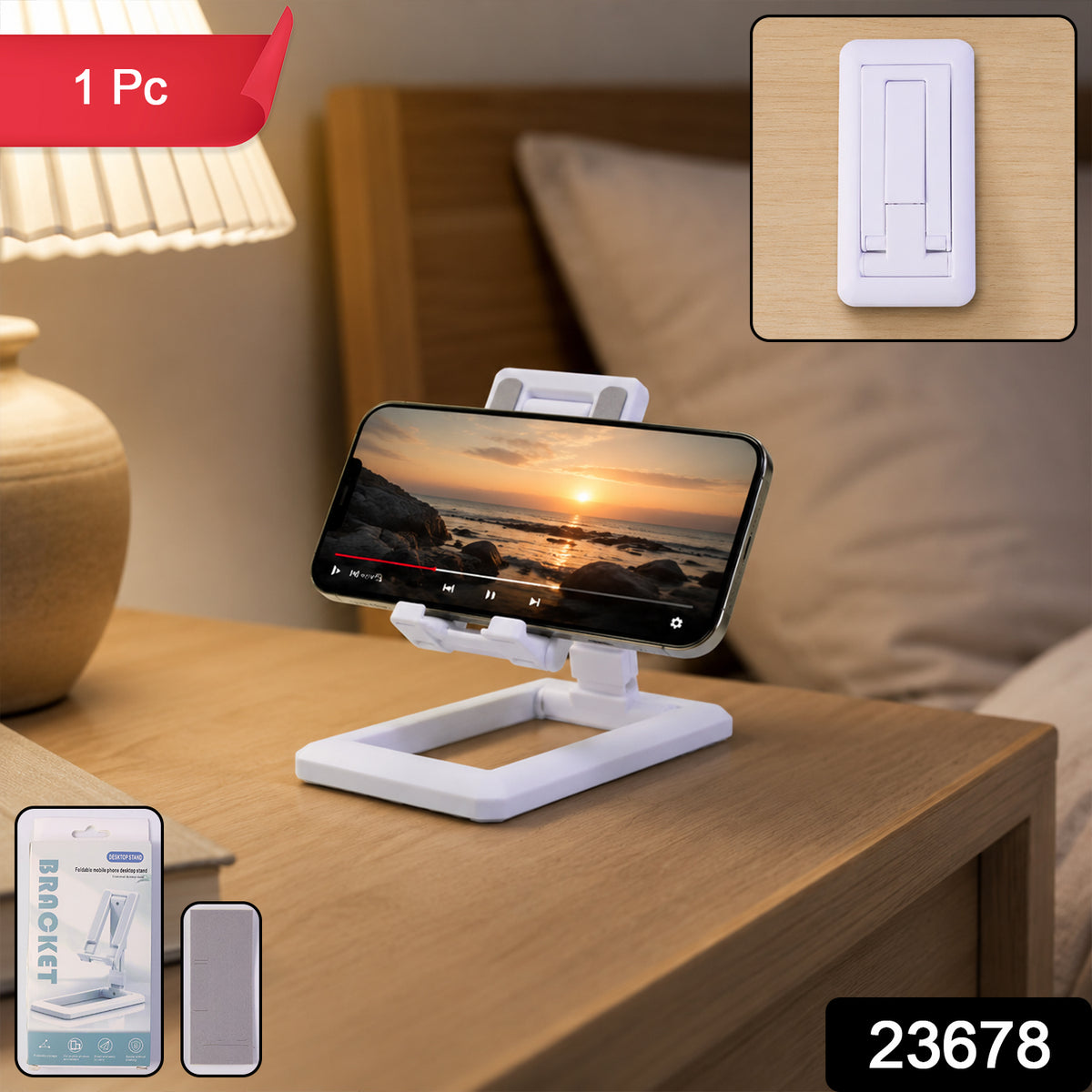 Foldable Plastic Mobile Phone Holder â Adjustable & Portable Stand