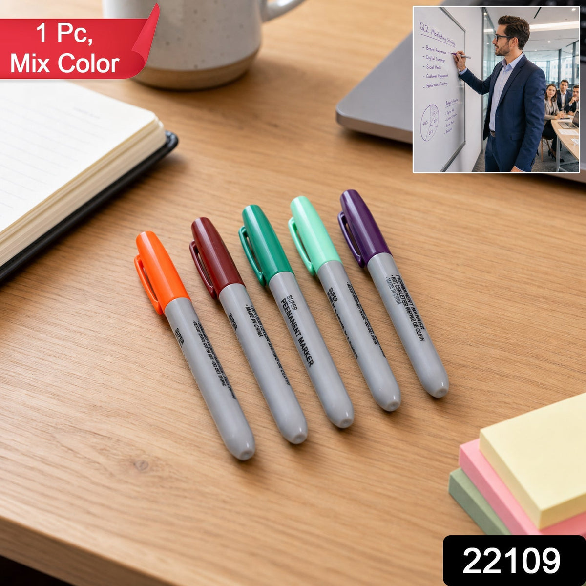 Permanent Marker â Waterproof, Quick-Dry Multicolor Writing Pen