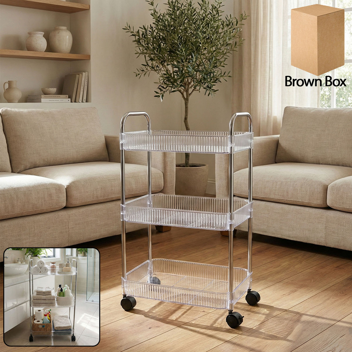 Multipurpose Storage Trolley â Space-Saving Organizer with Wheels