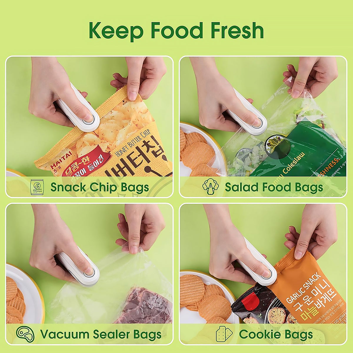 Mini Bag Sealer â 2 in 1 Portable Heat Seal & Cutter | ChefAura