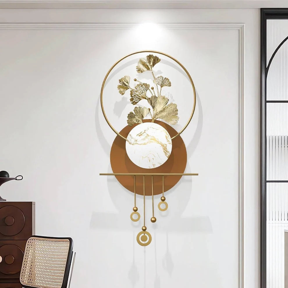 01. Set Of Circle With Flower Wall Decor