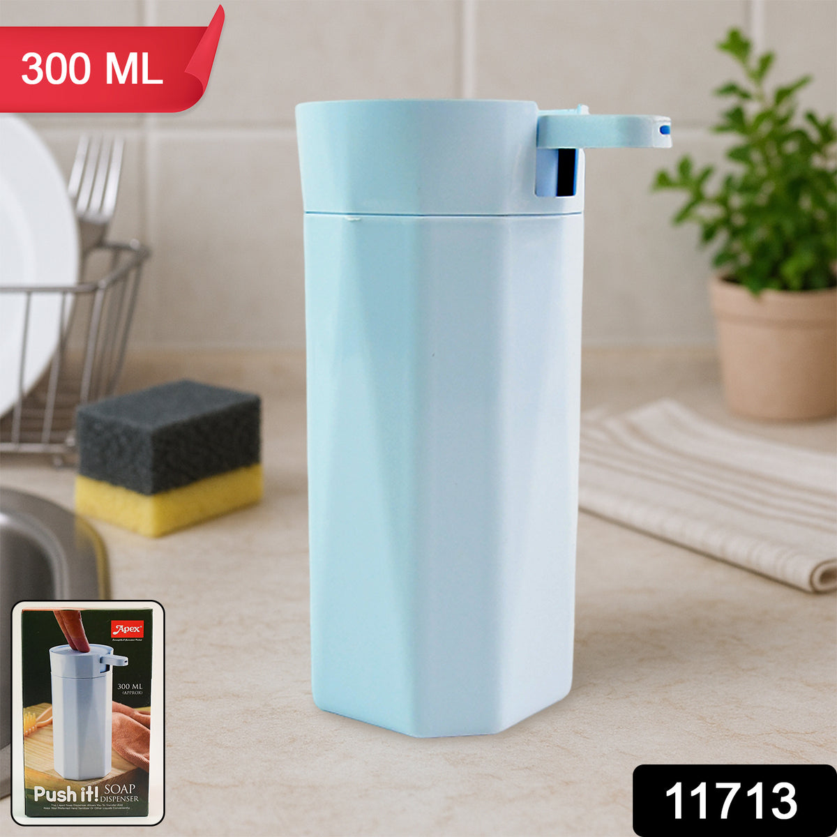 Soap Dispenser 300ml â Hygienic, Durable Push Mechanism