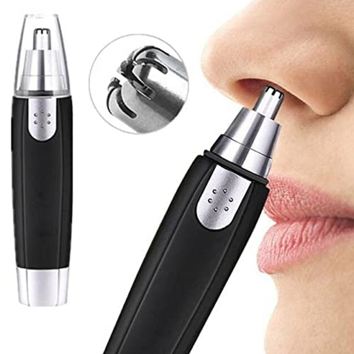 Ear & Nose Hair Trimmer â Painless, Battery-Operated | Calm & Curl