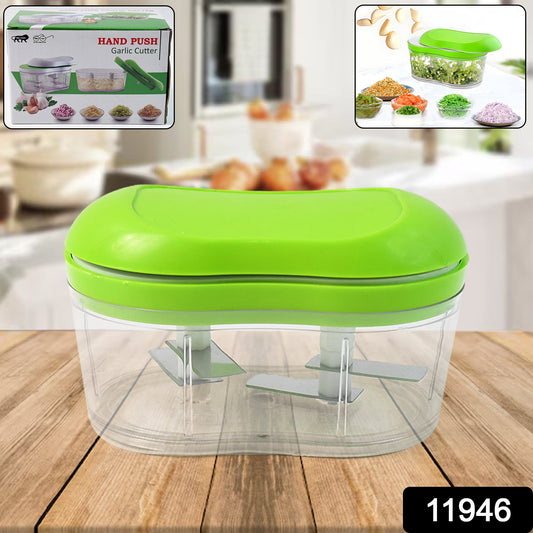 Garlic & Vegetable Chopper â Manual Hand Push for Quick Prep